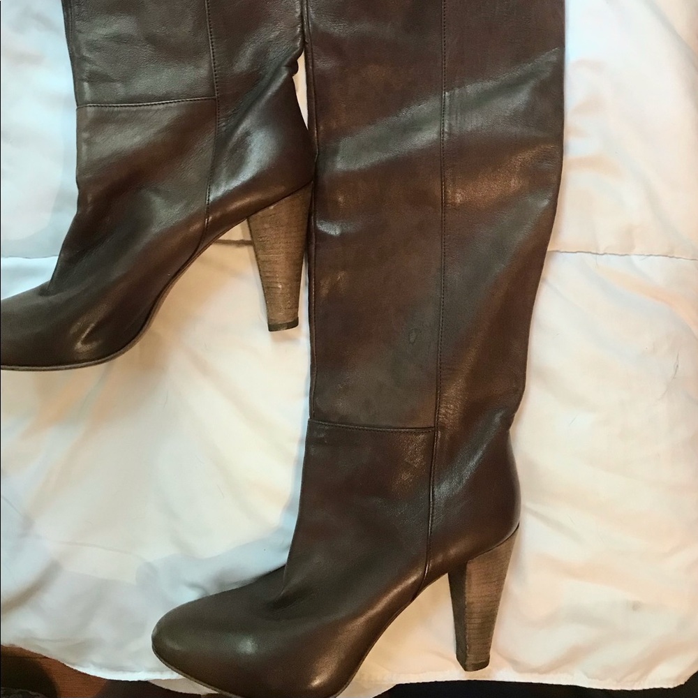 Joie Brown Over The Knee Heeled Boots